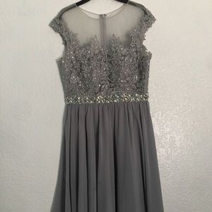 Grey Homecoming Dress